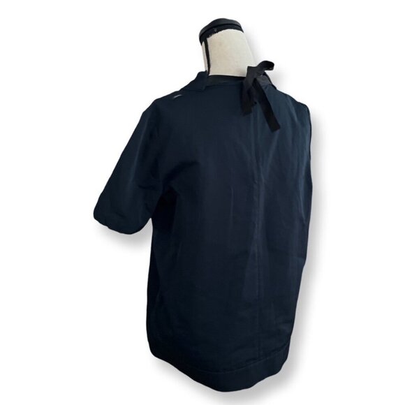 MaxMara blsck satin jeweled collar blouse size 10 - Picture 3 of 6